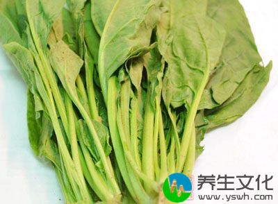 原料：菠菜梗100克