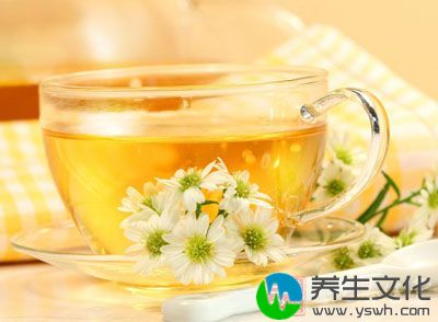 菊花茶性甘、微寒，具有散风热、平肝明目之功效