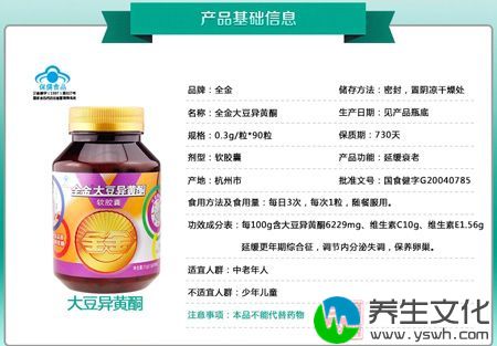 全金R大豆异黄酮软胶囊产品信息