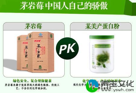 茅岩莓PK某美产蛋白粉