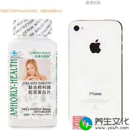 产品瓶子与IPhone大小对比，此图为实物大小