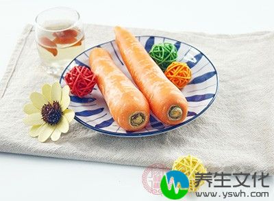 胡萝卜中含嘀芟苒疾有大量的生物钾