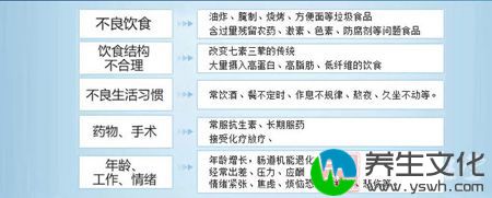 不良饮食油炸、腌制、烧烤、方便面等垃圾食品